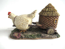 UpperDutch:Gnome,Gnome family with chicken camper figurine. 'The Sunshine Family'  Part of the 2000 Classic Gnomes Villages series designed by Rien Poortvliet