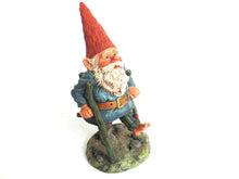 UpperDutch:,Gnome figurine 'Henry' Gnome with crutches, designed by Rien Poortvliet, Classic Gnomes serie 2000