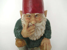 UpperDutch:Gnome,Gnome figurine, Sitting Gnome after a design by Rien Poortvliet, David the Gnome, Garden Gnome.