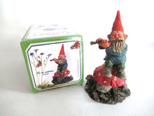 UpperDutch:Gnome,'Mo on Mushroom' after a design by Rien Poortvliet, Gnome on mushroom playing a flute. Classic Gnomes.