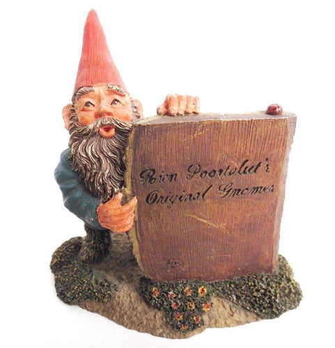 UpperDutch:Gnome,'Moses' gnome figurine after a design by Rien Poortvliet, Classic Gnome Figurine Original gnomes.