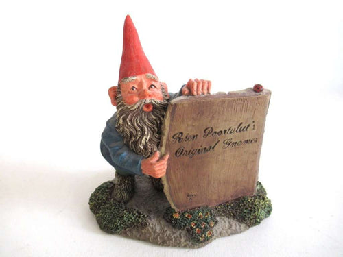 UpperDutch:,'Moses' gnome figurine after a design by Rien Poortvliet, Classic Gnome Figurine Original gnomes.