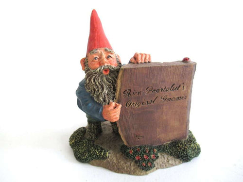 UpperDutch:,'Moses' gnome figurine after a design by Rien Poortvliet, Classic Gnome Figurine Original gnomes.