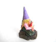 UpperDutch:Gnome,New born, Breastfeeding Gnome figurine after a design by Rien Poortvliet 'Catherine with baby's '. Twin gift