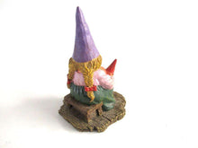 UpperDutch:Gnome,New born, Breastfeeding Gnome figurine, Rien Poortvliet 'Catherine with baby's '. Twin gift