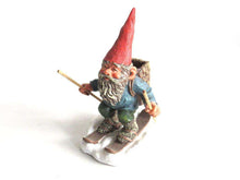 UpperDutch:,'Paul on Skites' Skiing Gnome figurine. Part of the 2001 Classic Gnomes series designed by Rien Poortvliet