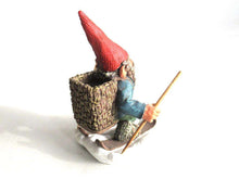 UpperDutch:,'Paul on Skites' Skiing Gnome figurine. Part of the 2001 Classic Gnomes series designed by Rien Poortvliet