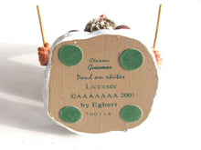 UpperDutch:,'Paul on Skites' Skiing Gnome figurine. Part of the 2001 Classic Gnomes series designed by Rien Poortvliet