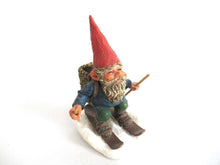 UpperDutch:,'Paul on Skites' Skiing Gnome figurine. Part of the 2001 Classic Gnomes series designed by Rien Poortvliet