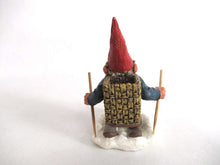 UpperDutch:,'Paul on Skites' Skiing Gnome figurine. Part of the 2001 Classic Gnomes series designed by Rien Poortvliet