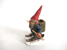 UpperDutch:,'Paul on Skites' Skiing Gnome figurine. Part of the 2001 Classic Gnomes series designed by Rien Poortvliet