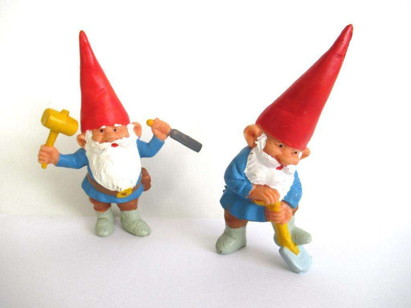 gnome セット Set of 2 working gnomes after a design by Rien Poortvliet