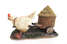 UpperDutch:Gnome,'The Sunshine Family' Gnome family with chicken camper figurine. Part of the 2000 Classic Gnomes Villages series designed by Rien Poortvliet