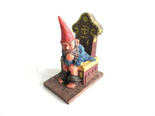 UpperDutch:,'Theodor' Gnome figurine after a design by Rien Poortvliet. Gnome on the toilet. Dutch Classic Gnomes series. AAAAAAA International Co. Ltd.