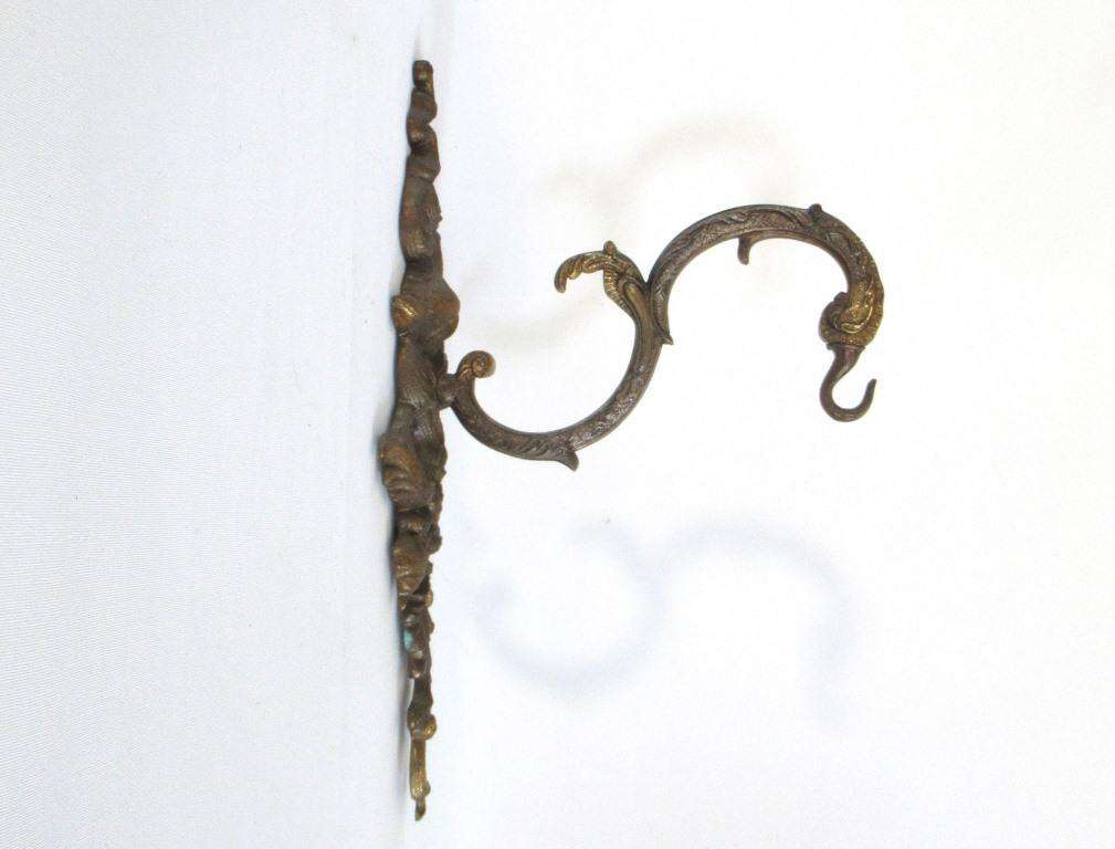 Antique Brass Plant Hanger Hook, Lamp Wall Hook. – UpperDutch