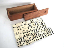 UpperDutch:,Antique Domino Set, Complete Set of 28 pieces Antique European dominoes, Ebony and Bone.