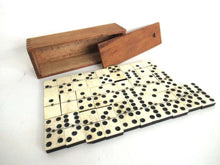 UpperDutch:,Antique Domino Set, Complete Set of 28 pieces Antique European dominoes, Ebony and Bone.