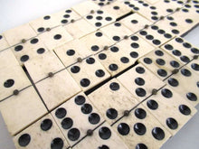 UpperDutch:,Antique Domino Set, Complete Set of 28 pieces Antique European dominoes, Ebony and Bone.