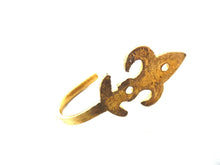 UpperDutch:Hooks and Hardware,Lily Wall hook, Coat hook, 1 small Lily wall hook, Towel hook Solid brass.