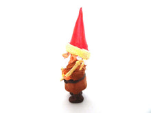 UpperDutch:Gnomes,ONE David the Gnome figurine after a design by Rien Poortvliet, Brb collectible pocket gnome smoking pipe ,mini garden gnome.