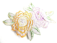 UpperDutch:Sewing Supplies,Applique, Flower applique, 1930s vintage embroidered applique. Vintage floral patch, sewing supply.