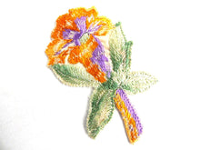 UpperDutch:Sewing Supplies,Flower applique, 1930s vintage embroidered applique. Vintage floral patch, sewing supply.