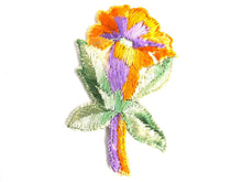 UpperDutch:Sewing Supplies,Flower applique, 1930s vintage embroidered applique. Vintage floral patch, sewing supply.