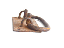 UpperDutch:Hooks and Hardware,Large Rusty Antique Chest Handle / Drawer Handle / drop pull. Rustic hardware, alternative drawer pull.