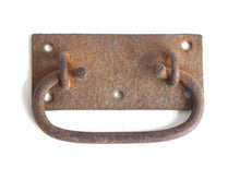 UpperDutch:Hooks and Hardware,Large Rusty Antique Chest Handle / Drawer Handle / drop pull. Rustic hardware, alternative drawer pull.