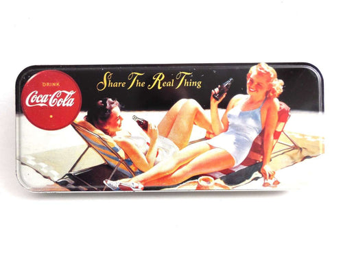 UpperDutch:Tin,Vintage Collectible 1980's Coca Cola pencil case. Storage, Coca Cola Collectibles.