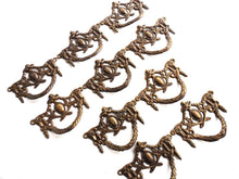 UpperDutch:Hooks and Hardware,1 (one) Drawer Handle, Victorian style Antique Drawer Handle, Vintage Solid Brass Ornate Drawer Pull, Goat, Ram.
