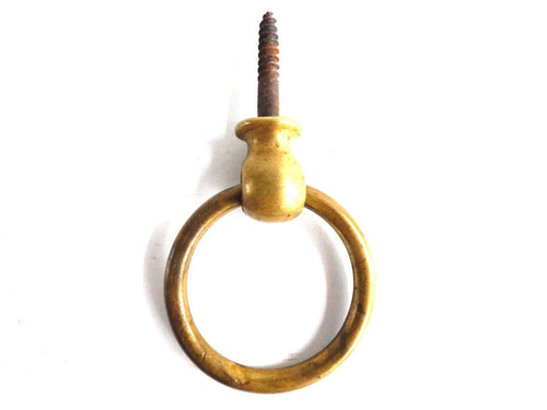 UpperDutch:Hooks and Hardware,Antique Solid Brass Drawer Pull, Drop Ring Drawer Handles.