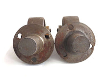 UpperDutch:Hooks and Hardware,Caster Wheels. Set of 2 Antique Brass / Metal Caster Wheels, Cabinet Hardware, wheels.