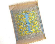 UpperDutch:Sewing Supplies,Monogram I Applique  1930s Vintage Embroidered 'Letter I' applique. Alphabet Patch, Monogram application, antique letter.