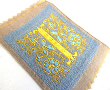UpperDutch:Sewing Supplies,Monogram I Applique  1930s Vintage Embroidered 'Letter I' applique. Alphabet Patch, Monogram application, antique letter.