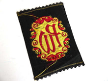 UpperDutch:Sewing Supplies,Monogram PW Applique  1930s Vintage Embroidered 'Initials PW' applique. Alphabet Patch, Monogram application, antique letter.