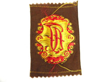 UpperDutch:Sewing Supplies,Monogram LV Applique  1930s Vintage Embroidered 'Initials LV' applique. Alphabet Patch, Monogram application, antique letter.