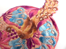 UpperDutch:Sewing Supplies,Peacock - Bird Applique, 1930s Vintage Embroidered Peacock applique, application, patch. Vintage patch, sewing supply.