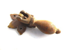 UpperDutch:Hooks and Hardware,Antique Rusty Hanging Drawer Pull, Cabinet knob, Small Handle.