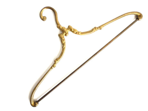 UpperDutch:Bride Hanger,1 (one) Brass Clothes Hanger, Clothes Hangers, Antique French Coat hanger, Wedding dress.