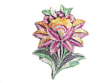UpperDutch:Sewing Supplies,Flower, Patch, Applique, 1930s vintage embroidered applique. Vintage floral patch, sewing supply.