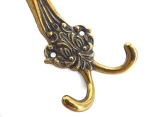 UpperDutch:Hooks and Hardware,Coat hook, Wall hook, Vintage Brass Ornate Victorian style hook, Victorian style hook.