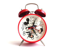 UpperDutch:Home and Decor,Mickey Mouse, Alarm Clock. Wind Up Clock, Retro clock, Red Alarm Clock, Wind-up Alarm Clock.