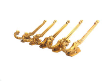 UpperDutch:Hooks and Hardware,Coat Hook, 1 (one) Solid Brass Ornate Wall hook, Coat hook. Gold tone coat rack supply, storage solutions.
