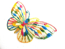 UpperDutch:Sewing Supplies,Butterfly applique, 1930s vintage embroidered applique. Vintage patch, sewing supply. Applique, Crazy quilt.