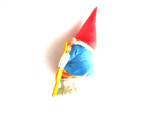 UpperDutch:Gnomes,ONE David the Gnome figurine after a design by Rien Poortvliet, Brb gnome, Sitting Gnome smoking pipe ,mini garden gnome.