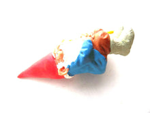 UpperDutch:Gnomes,ONE David the Gnome figurine after a design by Rien Poortvliet, Brb gnome, Sitting Gnome smoking pipe ,mini garden gnome.