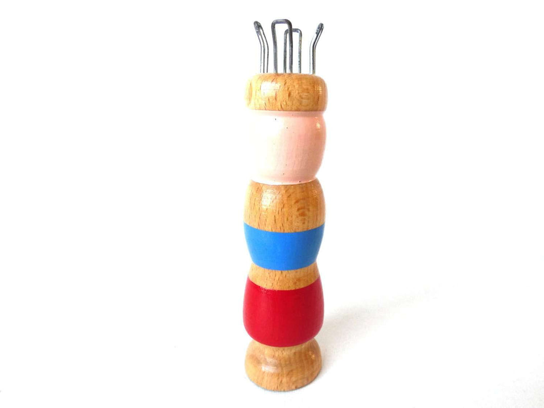 Wooden sales knitting doll