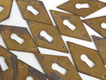 UpperDutch:Hooks and Hardware,1 (ONE) Keyhole cover, shabby keyhole frame, Antique brass Escutcheon.