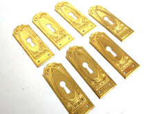 UpperDutch:Hooks and Hardware,1 (ONE) Keyhole cover. Brass Stamped keyhole frame, furniture decoration. Hardware.